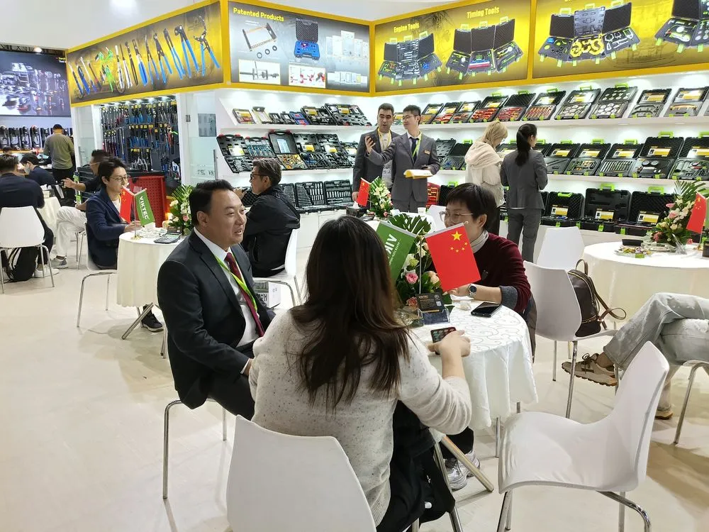 VIKTEC booth at Automechanika Shanghai 2025 exhibiting auto repair tools