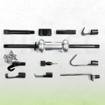 Complete 13-piece 10 lb dent puller slide hammer set including slide hammer, hooks, chain, adapters and pulling accessories for car body repair.