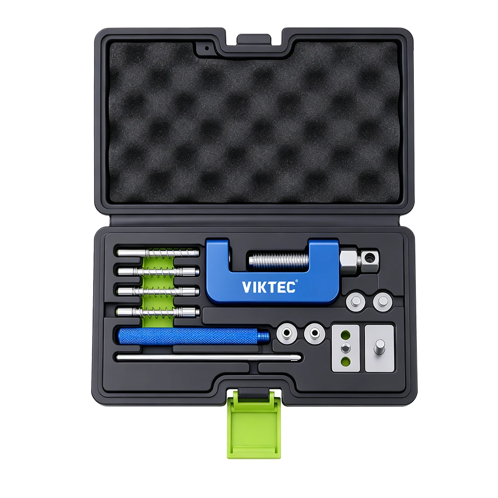 New Version Chain Breaker and Riveting Tool Set 6 13pcs motorcycle drive chain breaker riveting tool set