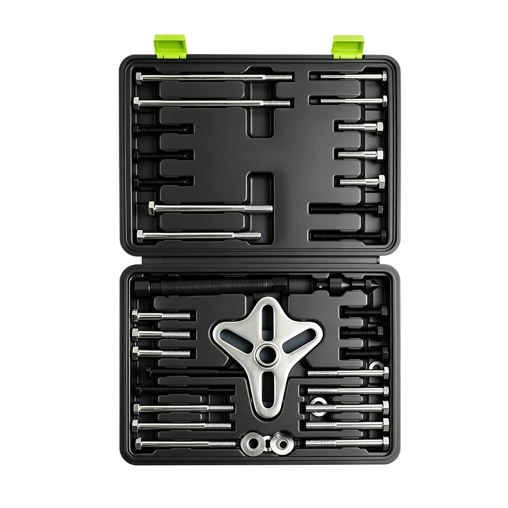 46PC Harmonic Balancer Puller Set Crankshaft Pulley Gear Puller Kit 2 46pcs harmonic balancer puller set pulley gear removal kit