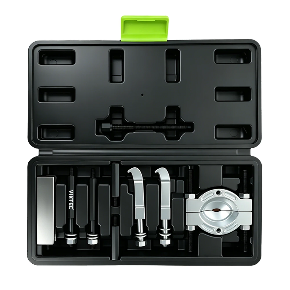 9PC Bearing Separator Kit 30-50mm Gear Pulley Puller Removal Tool Set 3 9-piece 30-50mm bearing separator and puller tool kit with puller arms, extension rods and storage case