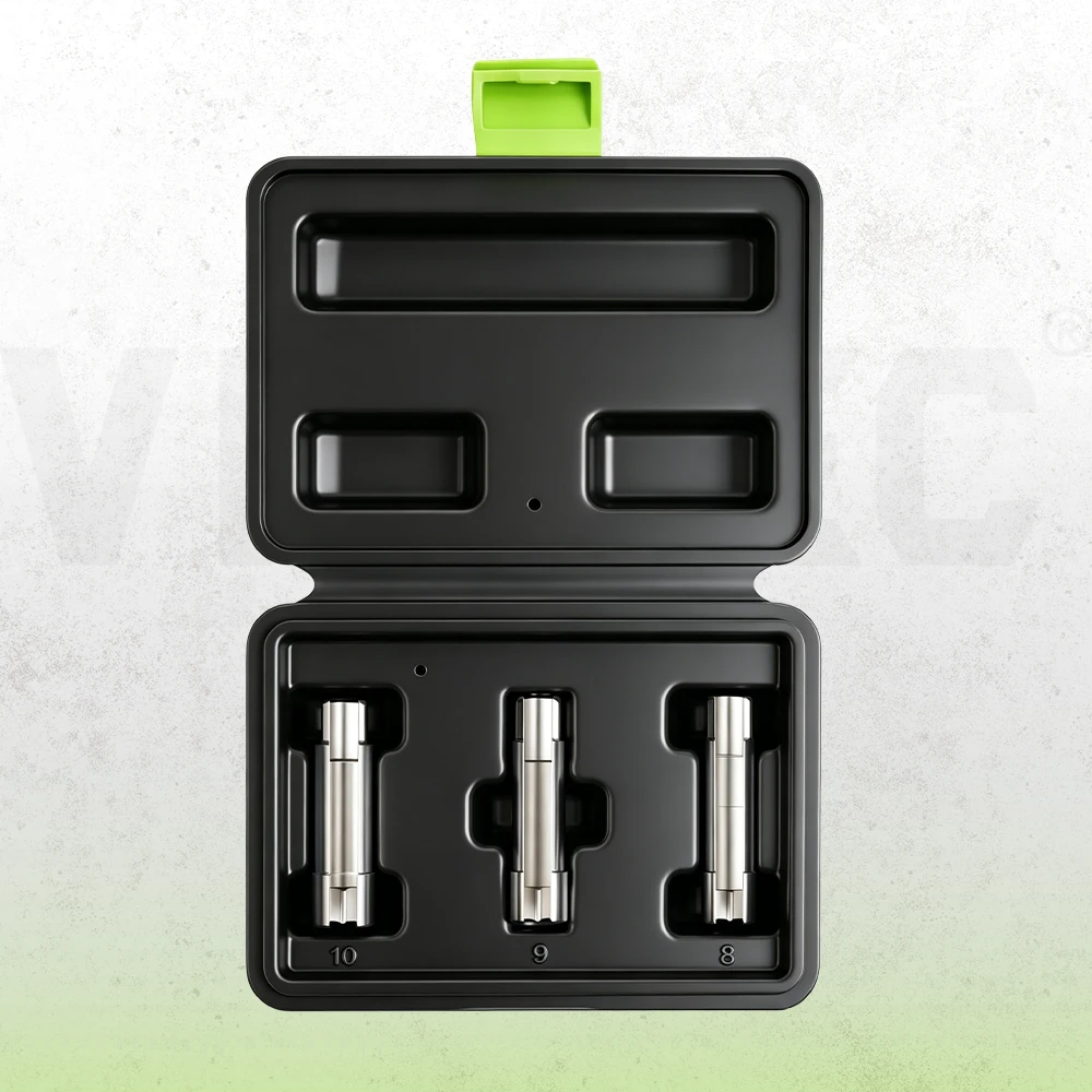 VIKTEC 3-teiliges Diesel-Glühkerzensteckdosen-Set mit 8mm, 9mm und 10mm Steckdosen in einem Aufbewahrungskoffer
