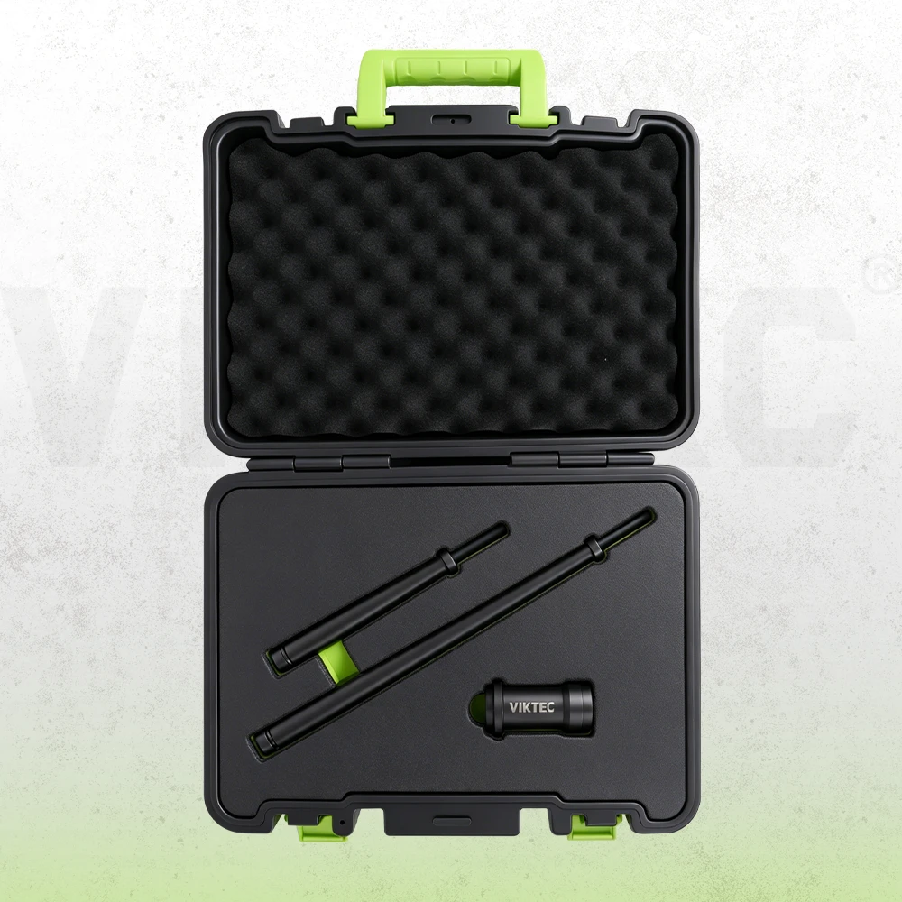VIKTEC diesel glow plug electrode removal tool kit with threaded pulling rods, extractor adapter and protective carrying case