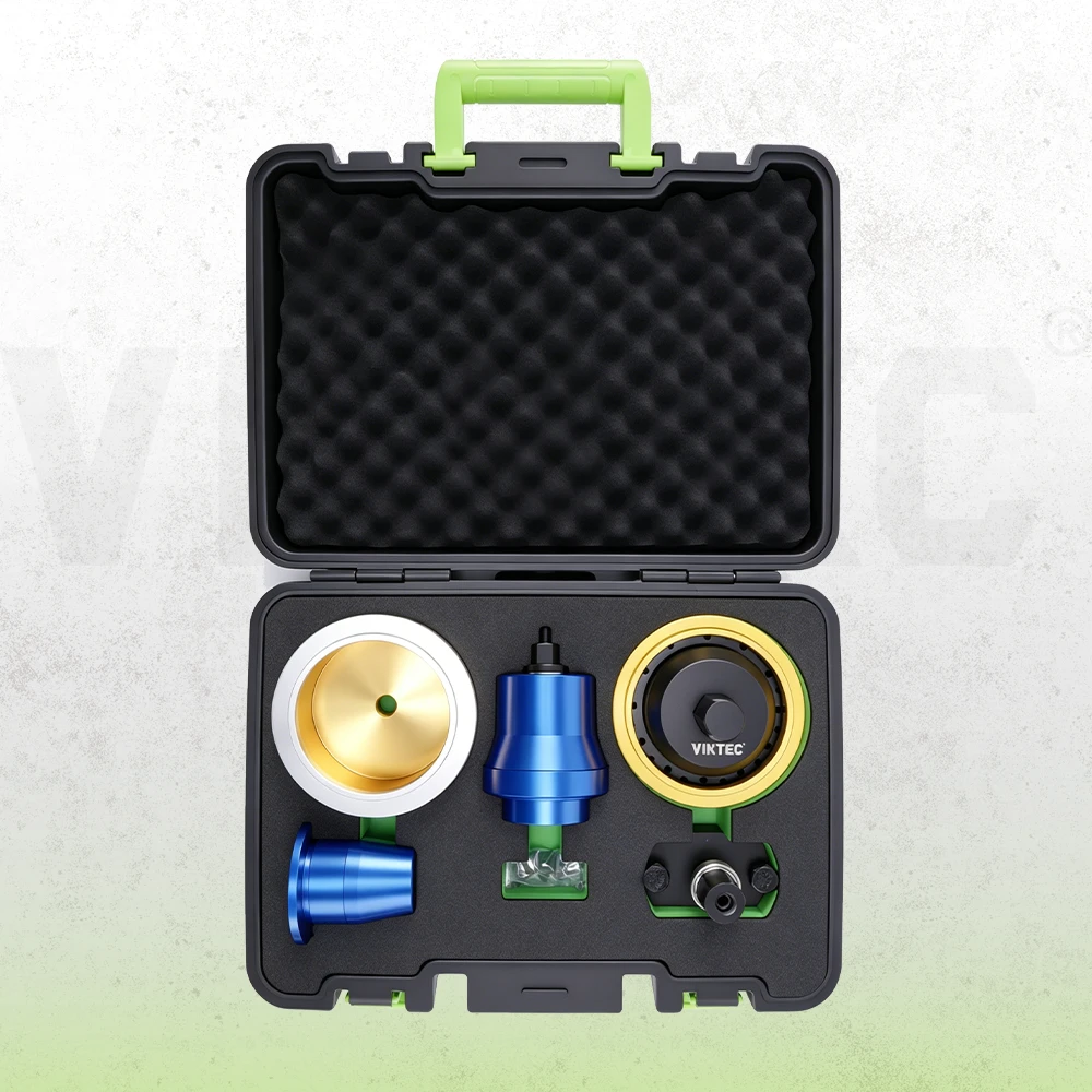 VIKTEC GEN2 front wheel bearing removal and installation tool kit with press adapters and protective carrying case