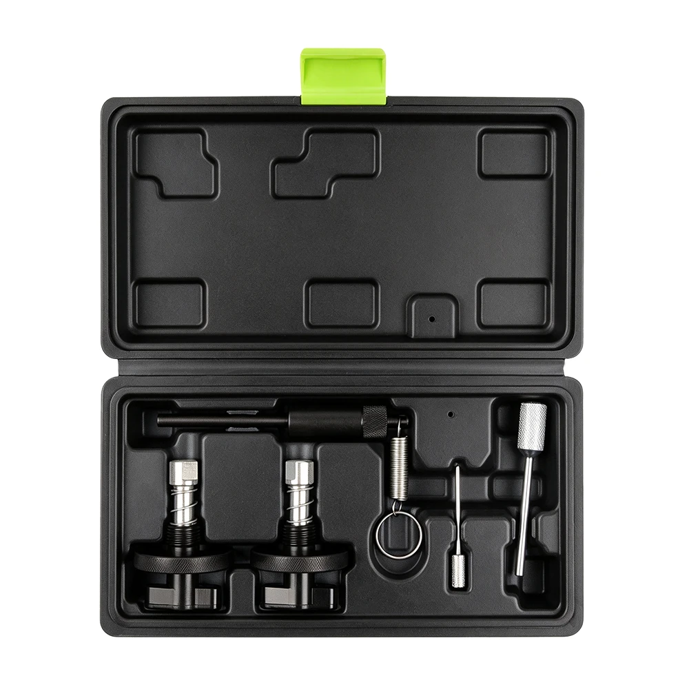 5PC 1.3D Diesel Engine Timing Tool Kit 3 VIKTEC VT01247 5PC diesel engine timing tool kit arranged in an open black blow mold case