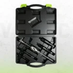 Kit de extracción y extracción de inyectores diésel VIKTEC con martillo de deslizamiento, adaptadores roscados y estuche de transporte