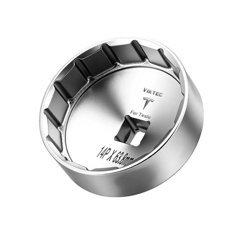 Tesla Transmission Oil Filter Cup Wrench 14-Slot 63.8mm 1 tesla transmission oil filter cup wrench 14p 63 8mm