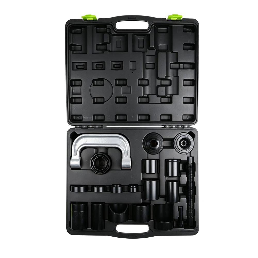 Kit de servicio de separación de adaptadores maestra de 21PC para juntas esféricas Kit de prensa de rótula maestra VIKTEC VT01017 con marco en C y manguitos adaptadores
