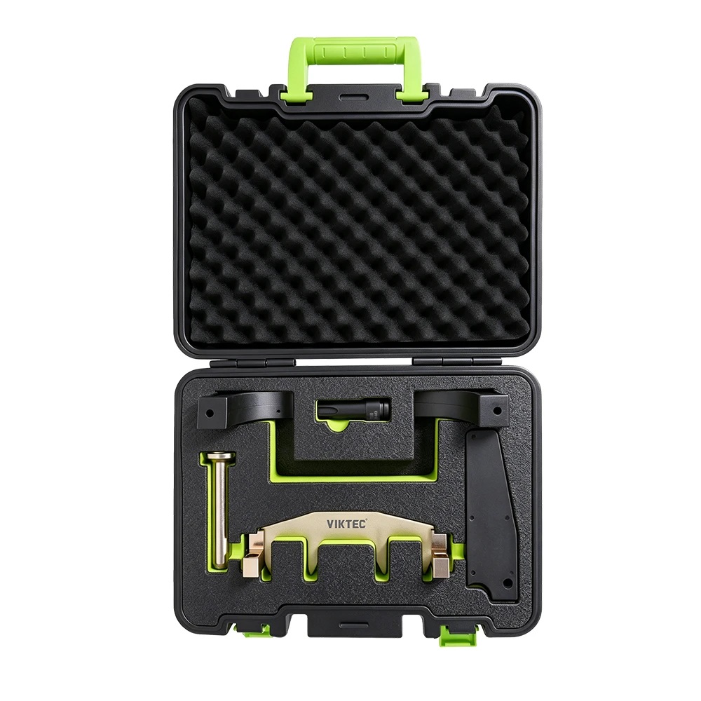 VIKTEC VTN1114B engine timing locking tool kit with camshaft alignment tools and protective carrying case