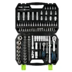 VIKTEC 108PC 1/4 and 1/2 inch drive socket and ratchet tool set for professional automotive repair and maintenance
