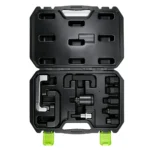 VIKTEC VT13725 conjunto de adaptadores para remoção de injetores diesel com 10 peças, para remover injetores de combustível common rail presos e emperrados durante reparos do motor