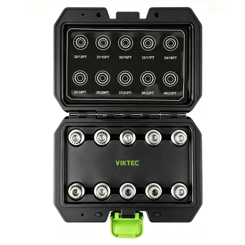 10PC BMW MINI Locking Wheel Nut Key Set 2 VIKTEC 10-piece locking wheel nut removal socket set, 30/13PT to 40/23PT, in carrying case