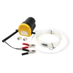 VIKTEC 12V elektrisches Flüssigkeits-Umfüllpumpen-Set mit Batterieklemmen, transparenten Schläuchen und Schlauchschellen