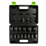 VIKTEC VT14132 14PC 1/2 inch drive impact socket set from 10mm to 32mm for automotive wheel suspension and mechanical repair