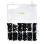 VIKTEC VTN1019 192PC automotive trim clip and push type retainer assortment for Chrysler Ford GM Honda Renault Toyota and Volkswagen