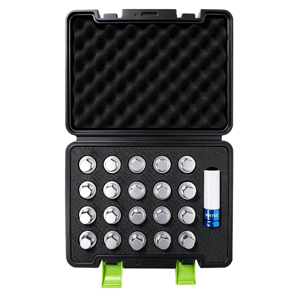 VIKTEC VT13008 21PC locking wheel nut key socket set with multiple anti-theft wheel lock keys for automotive wheel service