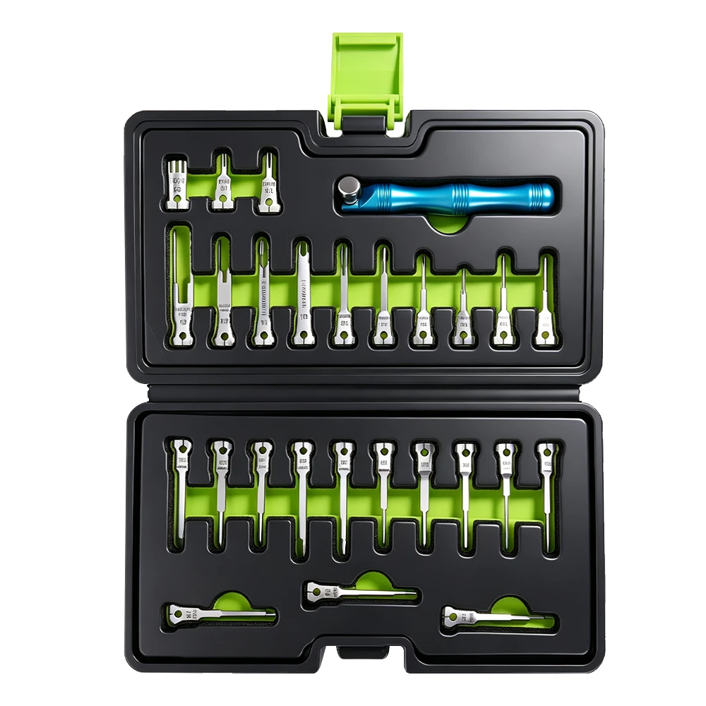 VIKTEC VT13009C 27PC automotive terminal release tool kit for removing electrical connector pins and wiring harness terminals