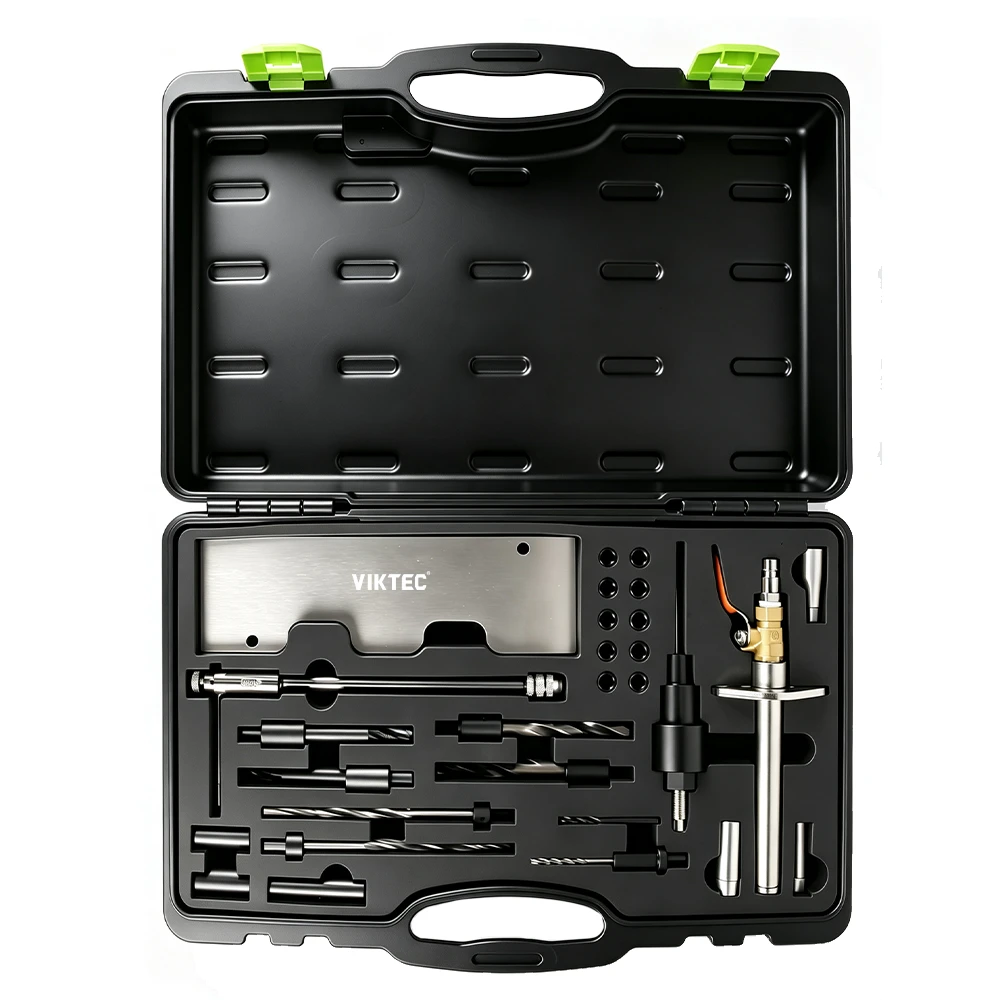 28PC VW Audi Glow Plug Thread Repair Tool Set 6 VIKTEC VT14066 28PC glow plug thread repair tool kit for VW Audi VAG Passat V6 TDI damaged glow plug removal and thread repair