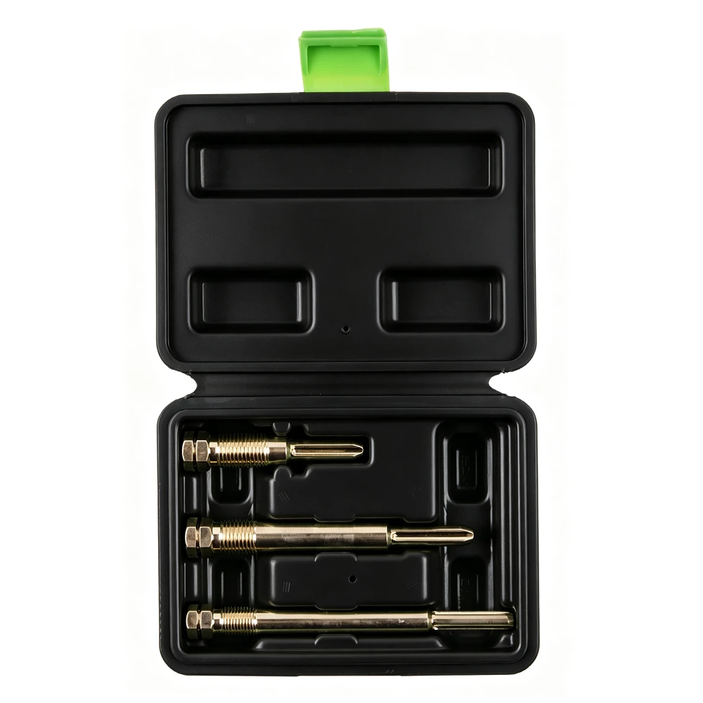 3PC Glow Plug Reamer Set for Diesel Engine Service 2 Juego de 3 reamadores para bujías de incandescencia VIKTEC con reamadores M10 y M12 para limpiar los alojamientos de las bujías de incandescencia de motores diésel antes de la instalación