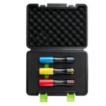 VIKTEC VT01223Q 3PC alloy wheel nut impact socket set with color coded protective sleeves for automotive wheel removal