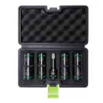VIKTEC VT18166D 5-piece double ended flip impact socket set for wheel lug nuts, tire service and automotive workshop use.