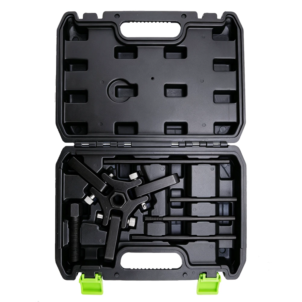 Jeu d’outils d’extraction et de maintien de l’amortisseur harmonique 1 Jeu d’outils d’extraction de balancier harmonique et de poulie d’amortisseur VIKTEC 6PC pour le retrait des poulies de vilebrequin sur les véhicules Chrysler, GM et Mitsubishi