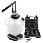 VIKTEC VT01294F 7.5L manual transmission fluid filling system with hand pump, hose and 15 adapters