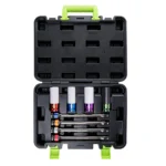 VIKTEC VT19255B 8-piece wheel nut torque extension bar and impact socket set with color coded protective sockets for professional wheel service.