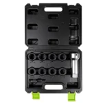 Kit restaurador de roscas para espárragos de rueda VIKTEC VT17545 con ocho terrajas partidas para reparar roscas dañadas de espárragos de rueda de automoción