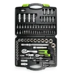 VIKTEC 94PC 1/4 and 1/2 inch drive socket set with ratchets sockets bits extensions spark plug sockets and accessories for automotive repair