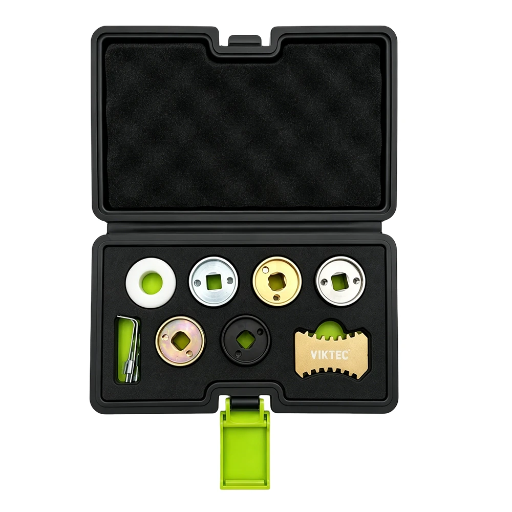 Juego de herramientas de sincronización del motor VAG 1.8 2.0 FSI TFSI TSI 4 Kit de herramientas de calado del motor de 9 piezas para motores Volkswagen y Audi EA888 1.8L y 2.0L TSI TFSI en un estuche de almacenamiento negro