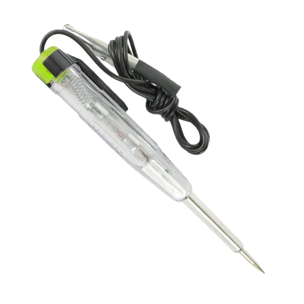 Testeur de circuit automobile 6–24 V avec cordon de test de 90 cm 6 VIKTEC VTN1144 testeur de circuit automobile avec poignée transparente, sonde de test pointue, fil de connexion et pince crocodile