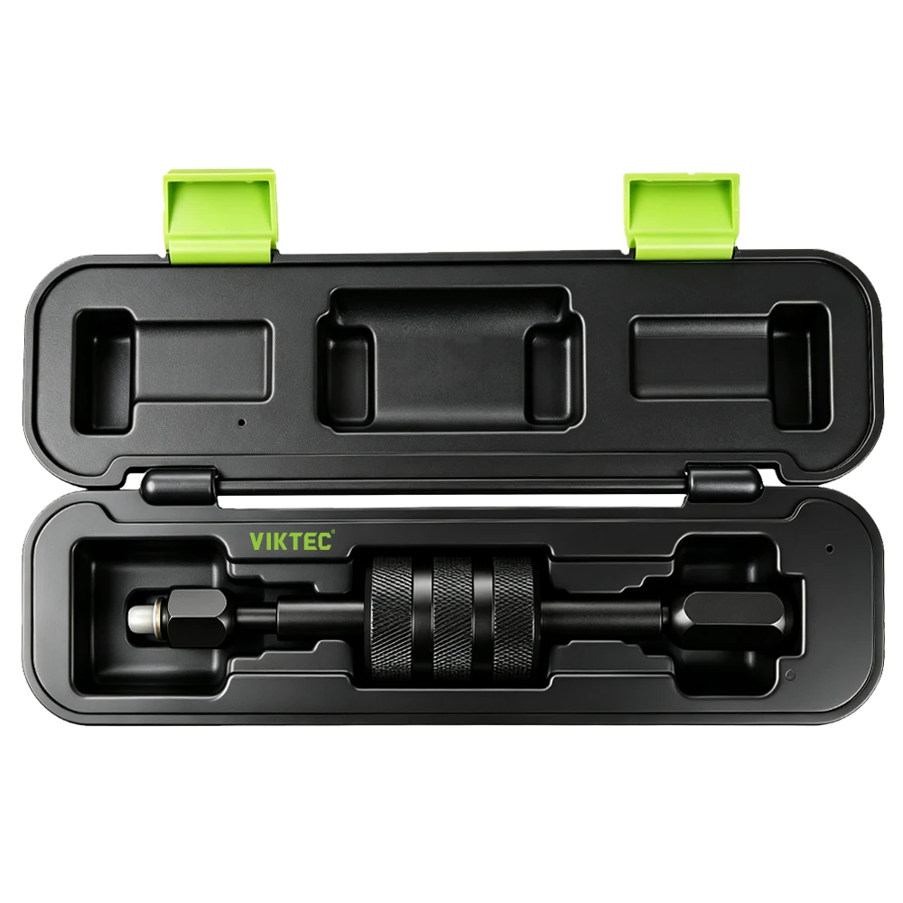 Extrator de injetores diesel para remoção de injetores Common Rail 6 Ferramenta extratora com martelo de inércia automotivo VIKTEC com adaptadores para remoção de amassados e peças mecânicas
