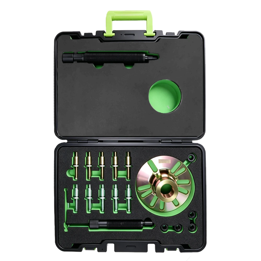 BMW Hub Axle Puller & Drive Shaft Separator Tool Set 2 VIKTEC VT17384 hub axle puller separator tool kit for BMW, designed for removing wheel hubs and drive axles during automotive suspension and hub service.