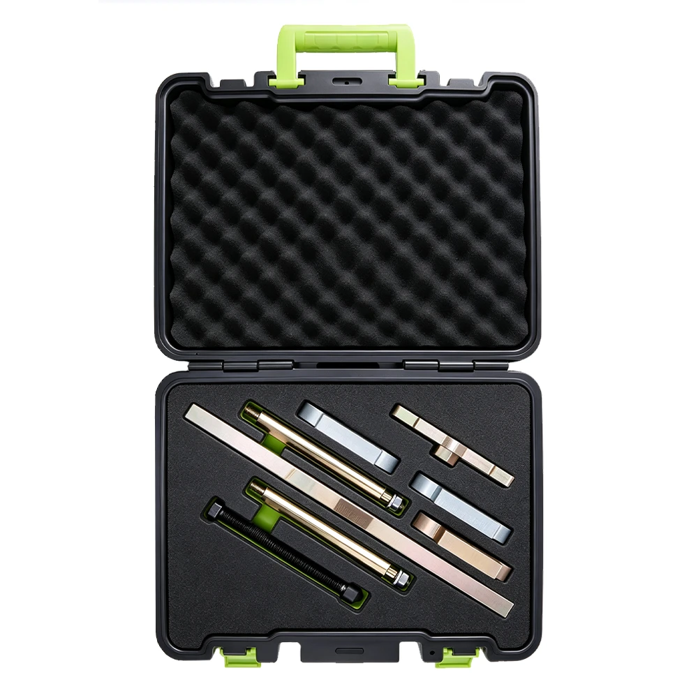 Porsche PDK and Audi 0B5 Transmission Disassembly Tool Set 1 VIKTEC VT20533 camshaft alignment and engine timing tool set with locking bars and positioning tools for professional engine timing service.