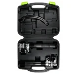 VIKTEC heavy duty coil spring compressor tool set with safety retaining bracket for automotive suspension and strut service