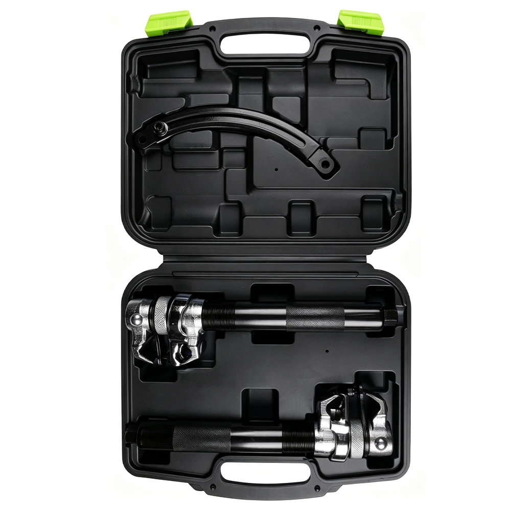 Heavy Duty Coil Spring Compressor Set 23–280mm 3 VIKTEC heavy duty coil spring compressor tool set with safety retaining bracket for automotive suspension and strut service