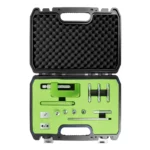 VIKTEC VTN1420B motorcycle chain breaker and riveting tool set with multiple pins and adapters for breaking, joining and riveting drive chains.