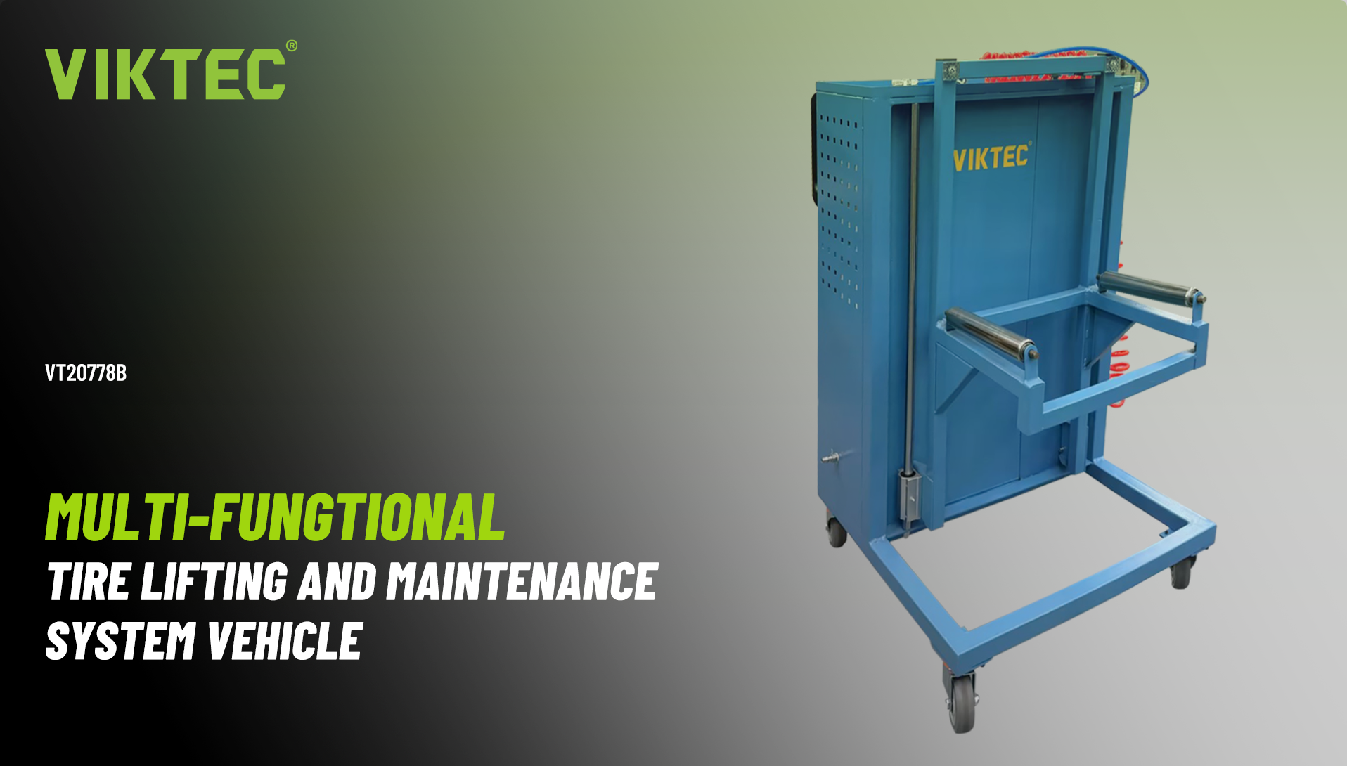 VIKTEC multi functional tire lifting and maintenance system for lifting handling and servicing vehicle wheels