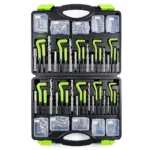 VIKTEC thread repair kit with thread inserts, taps, drill bits and installation tools in carrying case