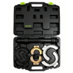 Kit de ferramentas compressor universal de molas helicoidais VIKTEC com placas de mola intercambiáveis e fuso de compressão