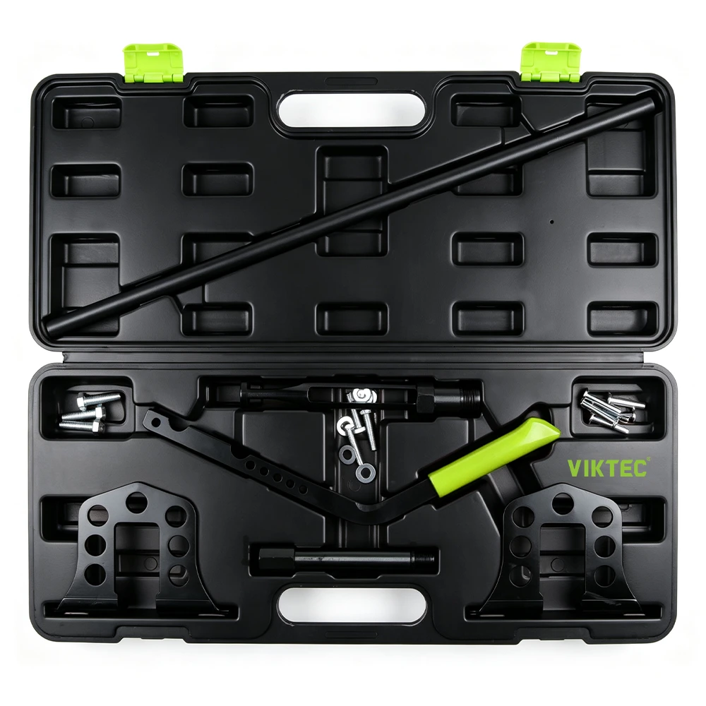 Conjunto de ferramenta compressora de molas de válvula para reparo de motor no veículo 5 VIKTEC ferramenta universal compressora de molas de válvula para remover e instalar molas e pratos de retenção de válvulas de motores automotivos