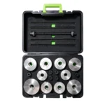 VIKTEC VT01357D universal wheel bearing removal and installation tool kit with press discs and threaded rods for automotive wheel bearing service.