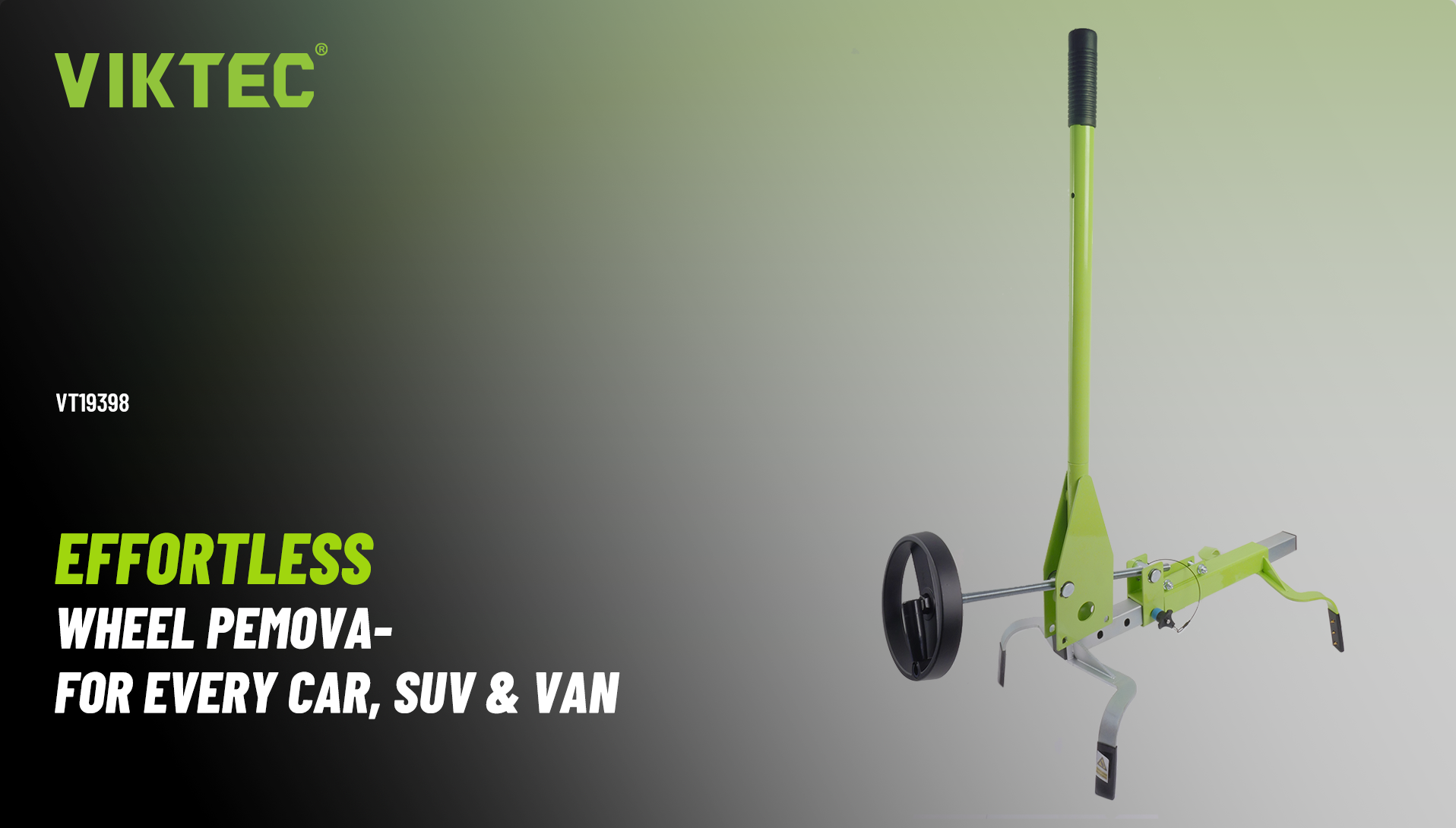 VIKTEC universal wheel removal tool for effortless removal of tight wheels on cars SUVs and vans