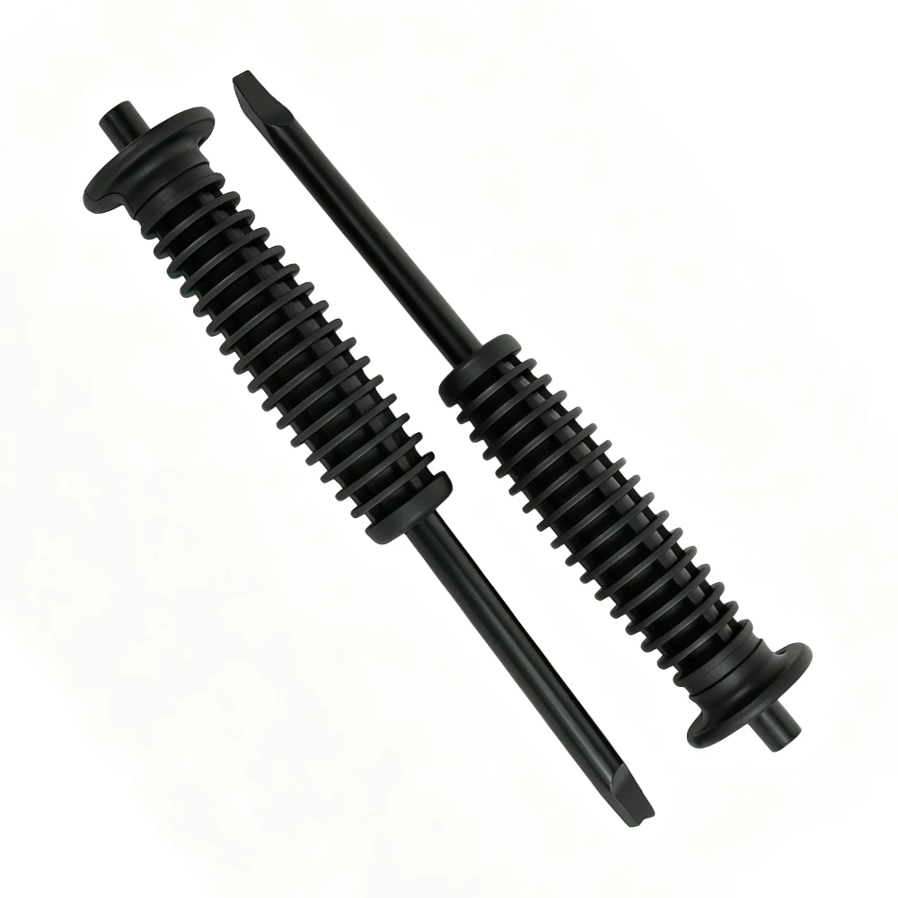 Toyota Driveshaft Staked Nut Remover and Installer Tool 4 VIKTEC two-piece drive shaft nut installation and removal tool set for Toyota Corolla, Camry and Lexus ES models, displayed on a white background.