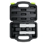 Open VIKTEC VT18899 valve keeper removal and installation tool set with two cylindrical hand tools arranged in a compact molded storage case.
