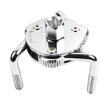 VIKTEC three-jaw claw-type oil filter wrench adjustable from 65mm to 110mm for removing automotive spin-on oil filters.