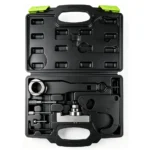 Open VIKTEC engine timing and locking tool set for compatible Fiat, Opel, Mercedes, Renault and Nissan engines in a molded carrying case.