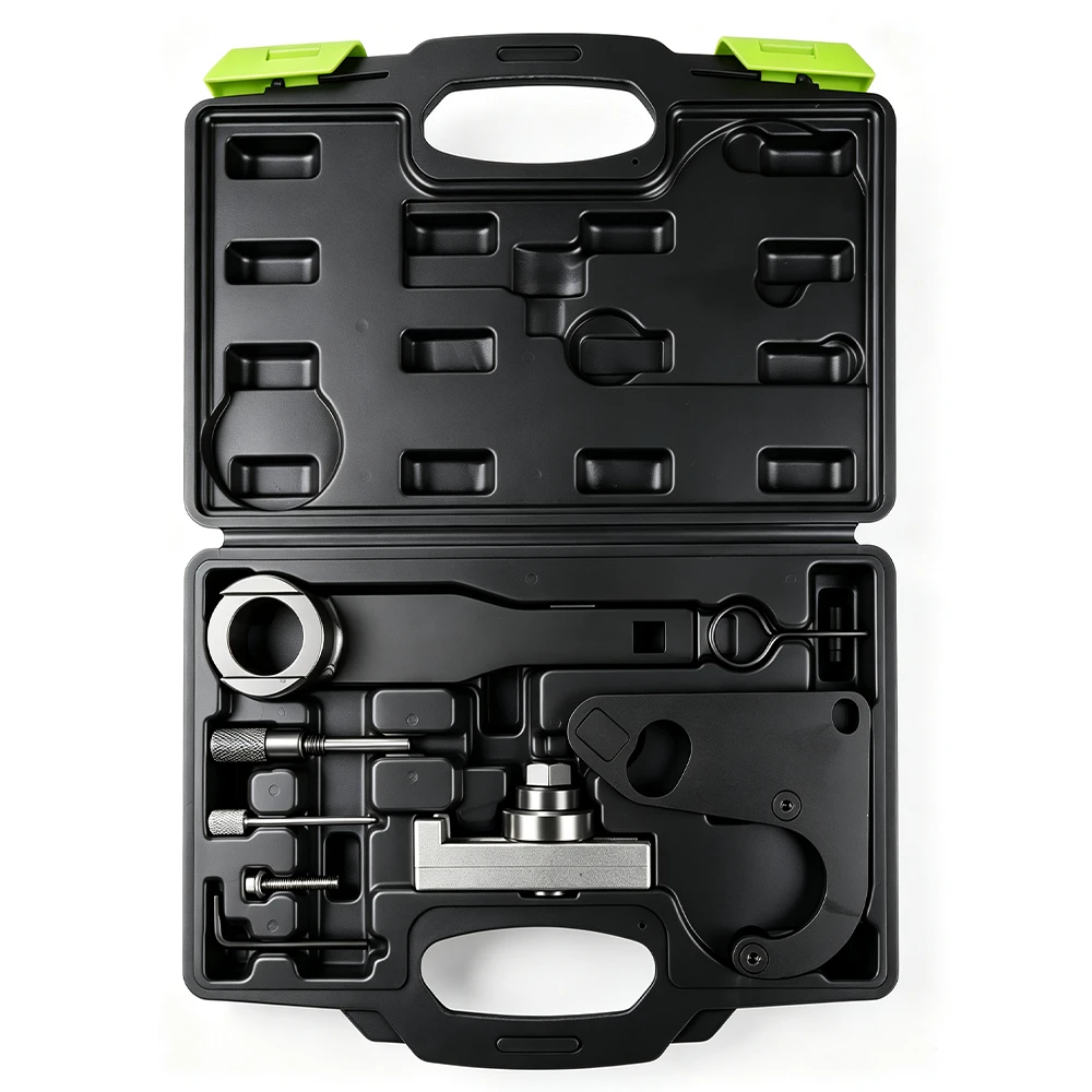Jeu d'outils de calage diesel 1.6L 2.0L 2.3L dCi CDTi 3 Jeu d'outils de calage et de blocage moteur ouvert VIKTEC pour moteurs Fiat, Opel, Mercedes, Renault et Nissan compatibles, dans une mallette de transport moulée.