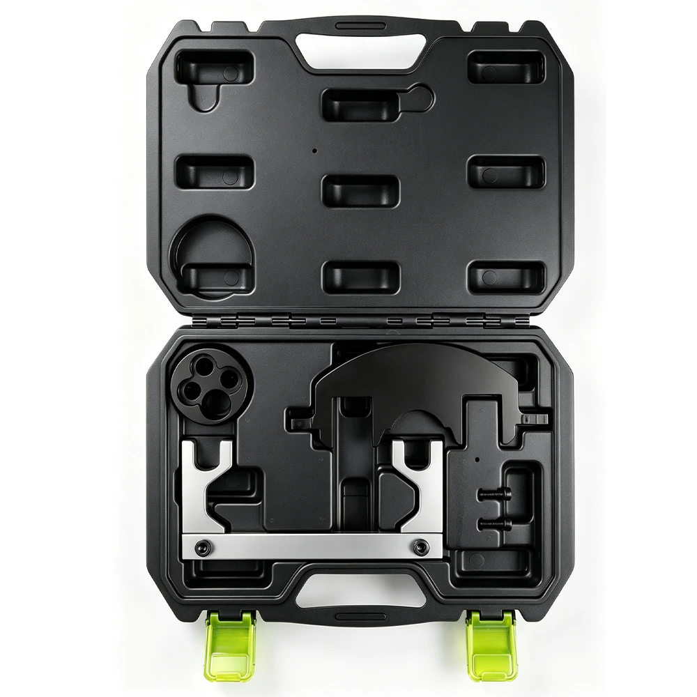 Kit d’outils de calage d’arbre à cames et des soupapes pour moteurs Mercedes-Benz 1.8L 2.1L 2.2L 1 Coffret ouvert VIKTEC VT13946 d’outillage de calage et d’alignement de l’arbre à cames pour moteurs diesel Mercedes-Benz M651 1.8, 2.1 et 2.2 compatibles, comprenant des composants de blocage de l’arbre à cames et d’alignement de l’arbre d’équilibrage.